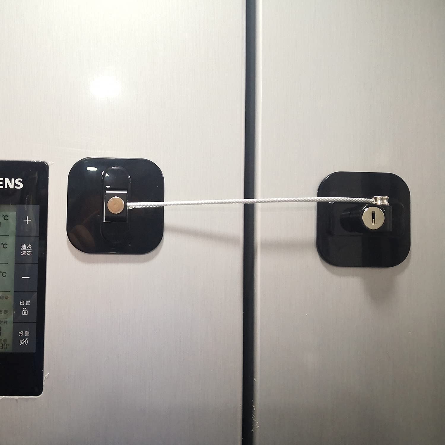 Upgraded Child Proof Refrigerator Door Lock, Large Base 1-Pack, Fridge Locks for Kids with Key