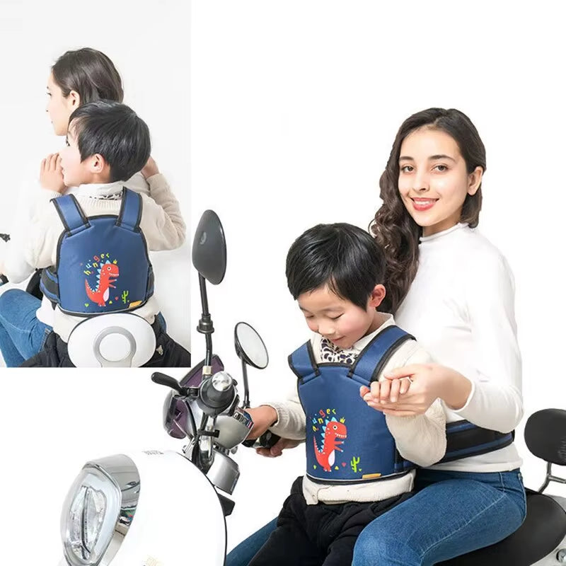 Children'S Seat Belt Electric Car Cycling Strap Motorcycle Protection Straps Anti-Fall Protection Belt Adjustable Bandage