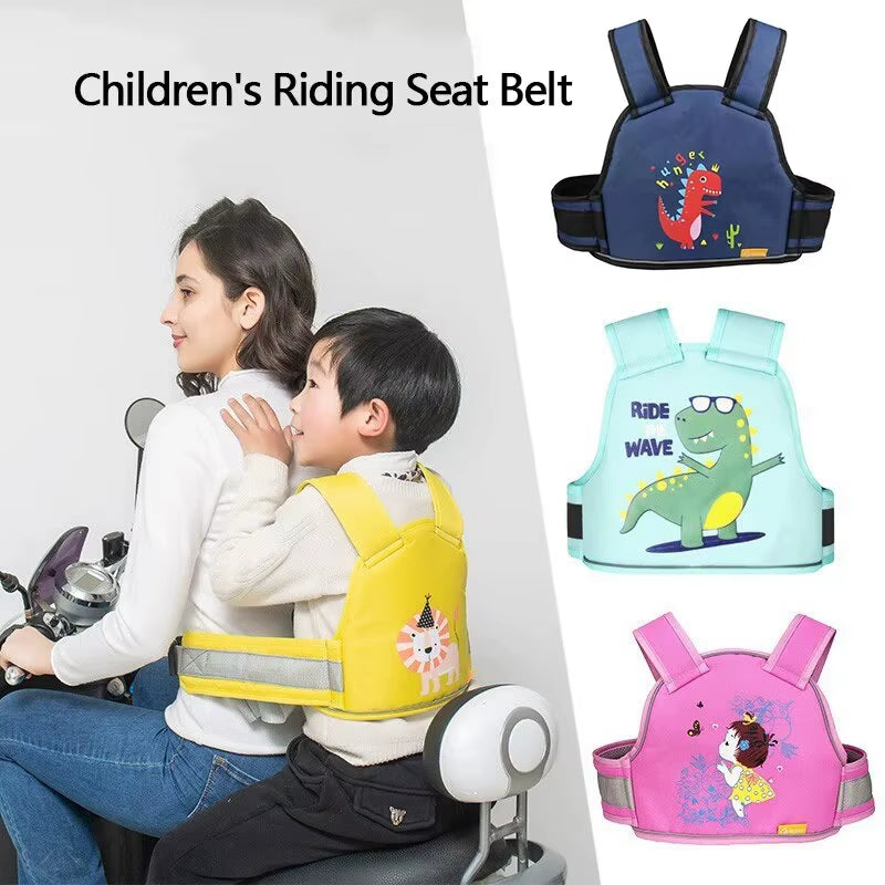 Children'S Seat Belt Electric Car Cycling Strap Motorcycle Protection Straps Anti-Fall Protection Belt Adjustable Bandage