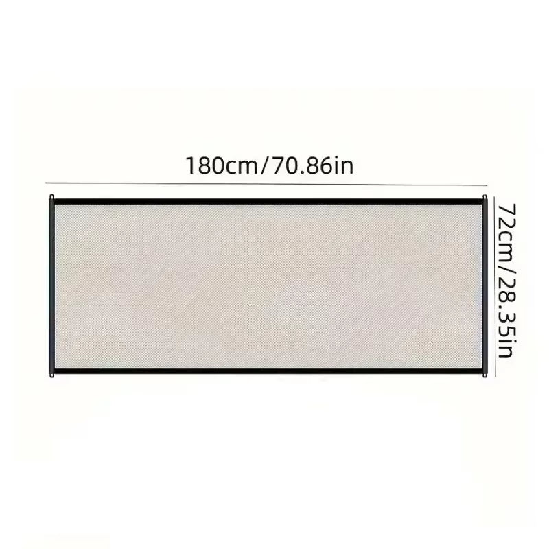 No-Drill Mesh Safety Gate - Foldable Pet Barrier for Stairs/Kitchen/Doors, Indoor Childproof Fence with Hook Lock System