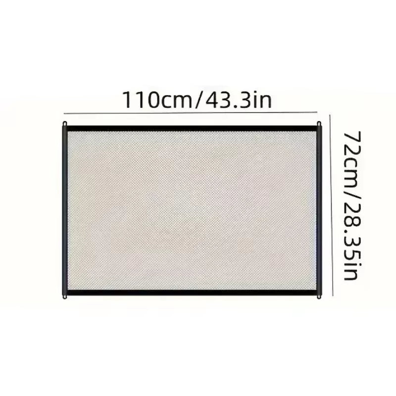 No-Drill Mesh Safety Gate - Foldable Pet Barrier for Stairs/Kitchen/Doors, Indoor Childproof Fence with Hook Lock System