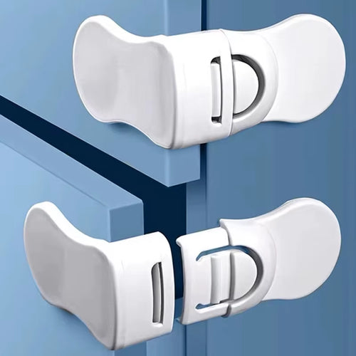 10PCS Child Safety Cabinet Lock Baby Drawer Lock Fridge Silicone Door Bumper Bracelet Plastic Buckle Children Security